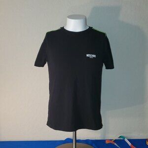Moschino Swim  Neon Stripe Accent T Shirt in Black size XS